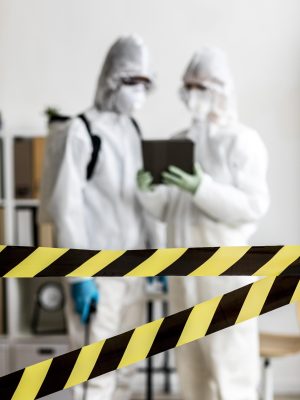 people-protective-suits-talking